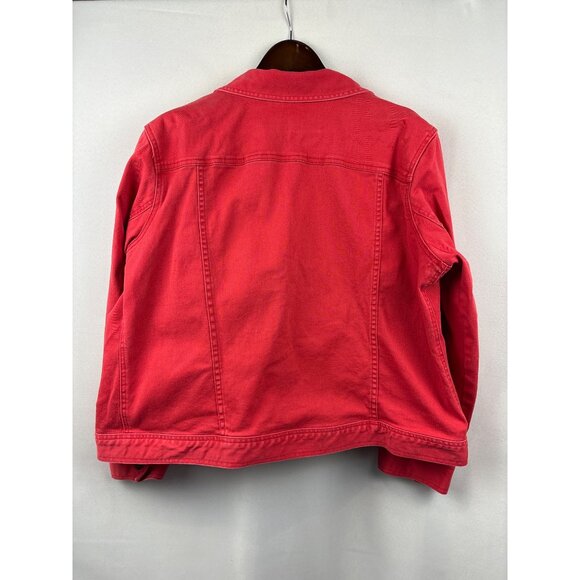 Women’s Ralph Lauren 2X Red Jean Jacket. - Picture 4 of 5
